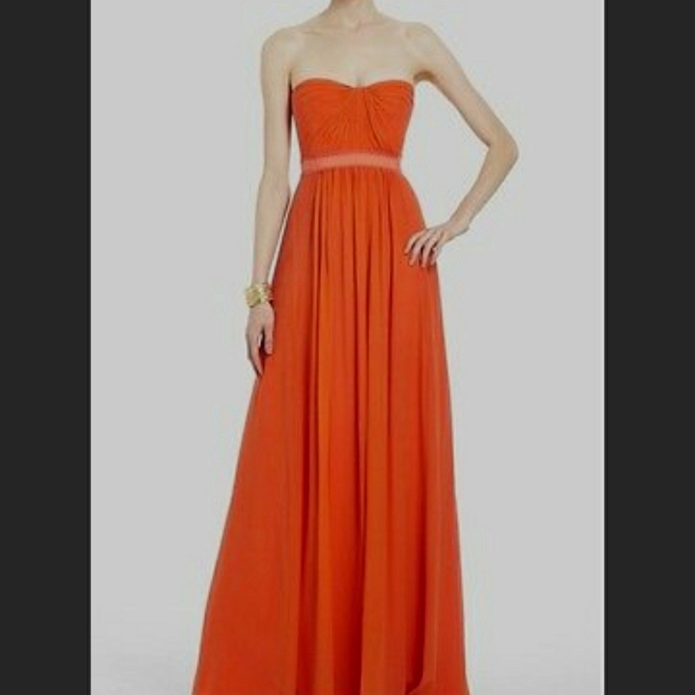 BCBG Max Azria Melon Amber Strapless Dress